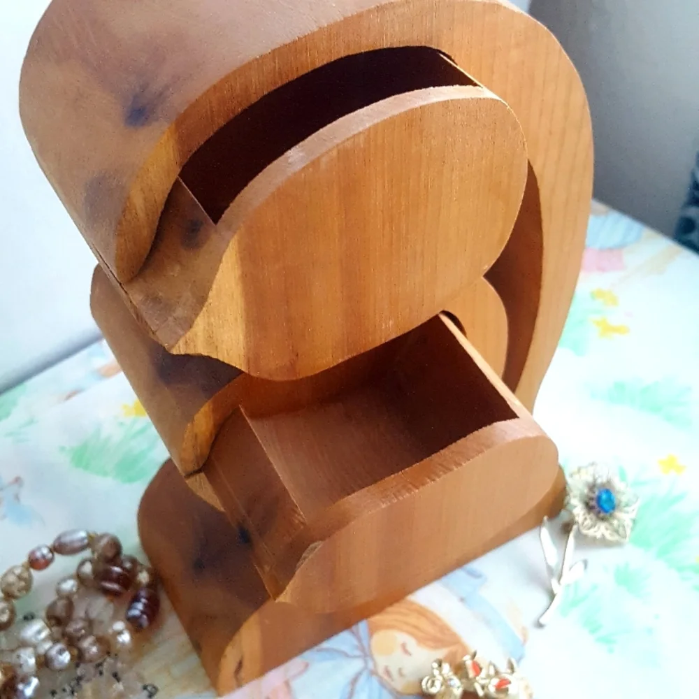 Wooden Trinket Jewelry Box